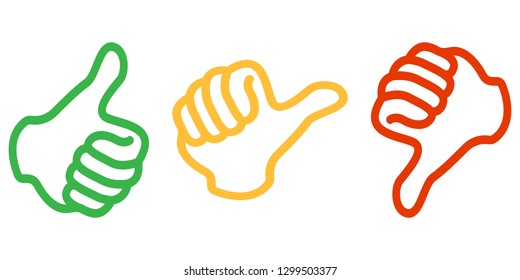 Thumbs Up & Thumbs Down - Rating System (Icons)