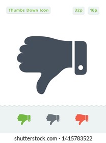 Thumbs Down - Sticker Icons. A professional, pixel aligned icon.