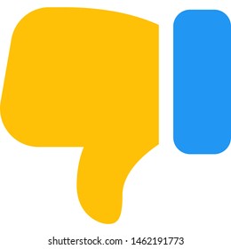 Thumbs down unlike button on social media