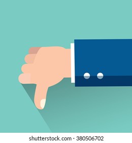 thumbs down, unlike - vector illustration