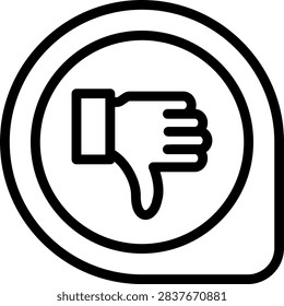 Thumbs Down Vector Design Icon Style