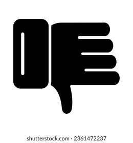 Thumbs Down Vector Glyph Icon For Personal And Commercial Use.
