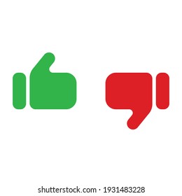 Thumbs Up And Thumbs Down Vector Icon