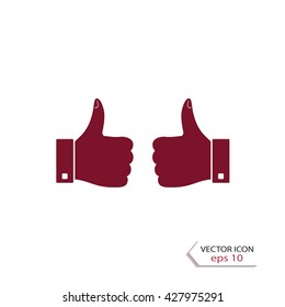 Thumbs up down vector icon