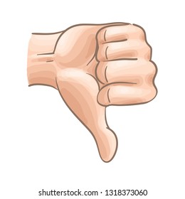 Thumbs Down Vector Illustration