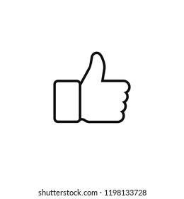 Thumbs Up Or Thumbs Down. Vector Illustration Line Icon.
