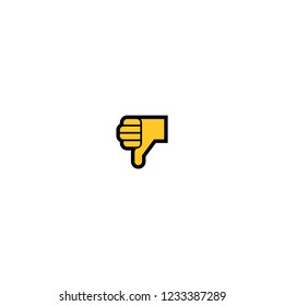 Thumbs Down Vector Isolated Icon