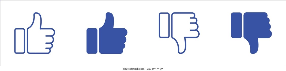 Thumbs up and thumbs down.Stock vector