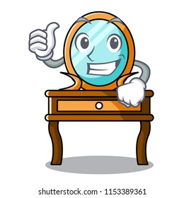 Thumbs up dressing table character cartoon