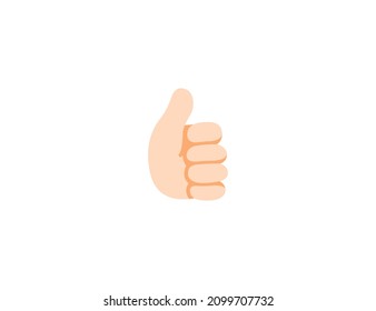 Thumbs Up Emoji Gesture Light Skin Tone. Light Skin Tone Like emoticon gesture