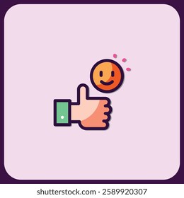 Thumbs Up Emoji Icon: Positive Feedback and Approval