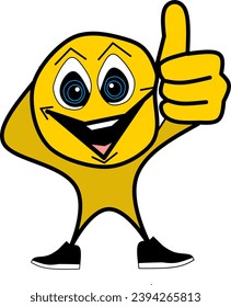 thumbs up emote vector illustration 