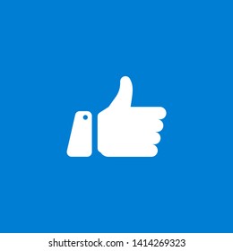 Thumbs up facebook and heart icon on a white background. Vector illustration.