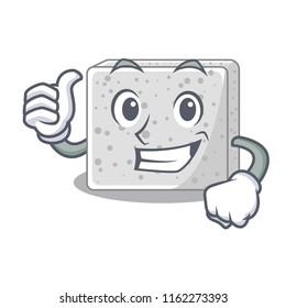 Thumbs up feta cheese pieces character