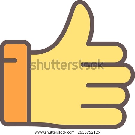 Thumbs Up Filled Style Icon Design