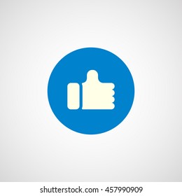 Thumbs up flat icon. thumbs up emoticon