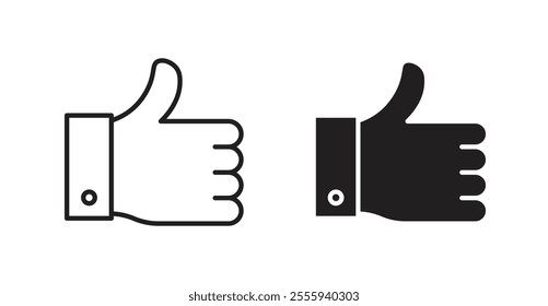 thumbs up flat simple vector symbols illustration.
