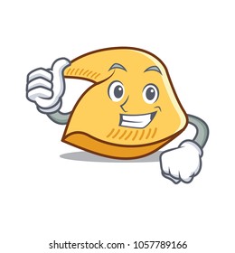 Thumbs up fortune cookie character cartoon
