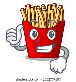 Thumbs up french fries served on character plates