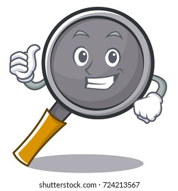 Thumbs up frying pan cartoon character