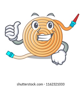 Thumbs up garden water hose cartoon