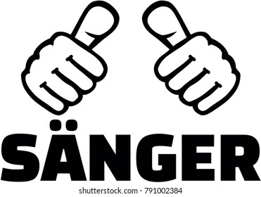Thumbs with german singer job title male