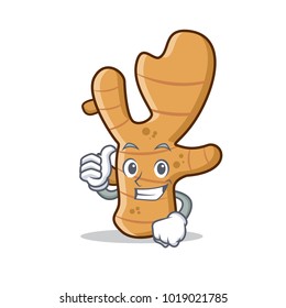 Thumbs up ginger character cartoon style