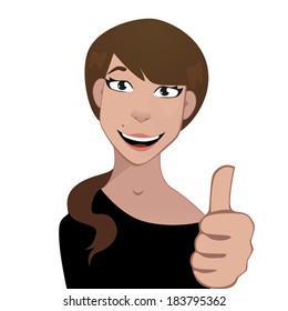 thumbs up girl