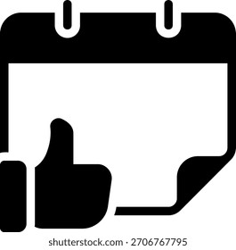 Pulgares para arriba icono de glifo ilustración Vector