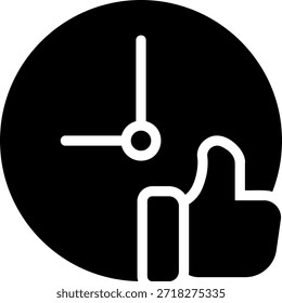 Pulgares para arriba icono de glifo ilustración Vector