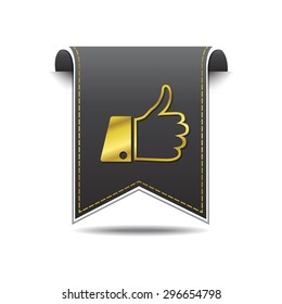 Thumbs Up golden Vector Icon Design