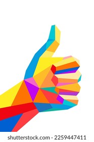 Drümpelt sich großartig, wie es Illustration der geometrischen WPAP Stil bunt, spielerisch, lustig Element editierbar