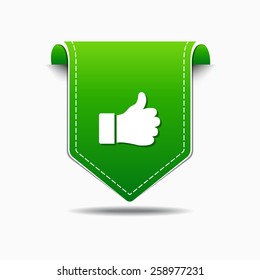 Thumbs Up Green Vector Icon Design