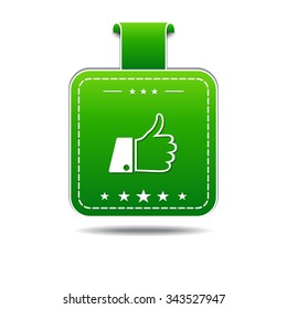 Thumbs Up Green Vector Icon Design