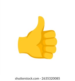Thumbs Up Hand Emoji Icon Illustration Sign. Human Gesture Vector Symbol Emoticon Design Vector emojis.