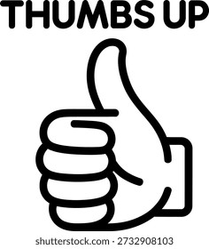 Thumbs Up Hand Gesture Approval Social Media Graphic Design Icon