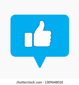 Thumbs up hand, like button symbol vector icon - Vector