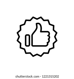 Thumbs up hand outline icon