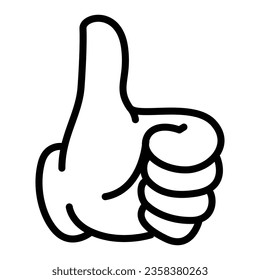 thumbs up hand sign, vector illustration