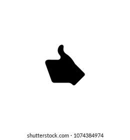 Thumbs up hand symbol vector icon