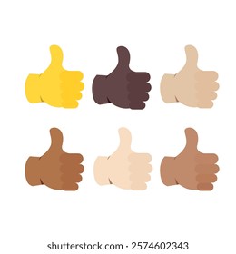 Thumbs up hand vector symbol illustration sign icon yes accept