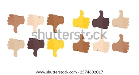 Thumbs up hand vector symbol illustration sign icon yes accept down no dislike