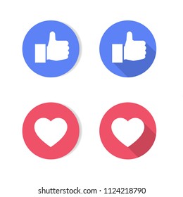 Thumbs up and heart icon