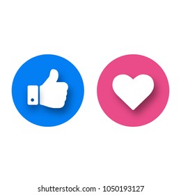 Thumbs up and heart vector icon