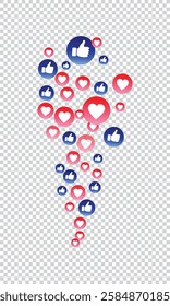 Thumbs up and hearts down for stories and live streaming