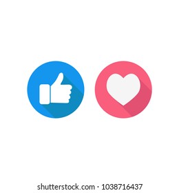 Thumbs up and hearts vector illustration Thumbs up and hearts vector illustration