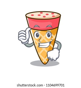 Thumbs up ice cream tone character cartoon