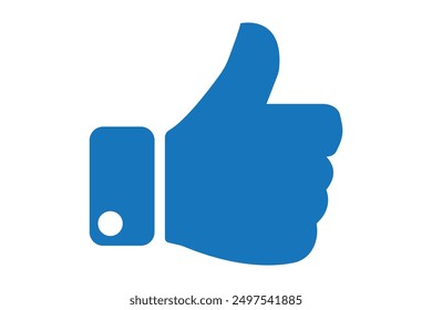 Thumbs up icon. Black Thumb up icon on white background. Vector illustration
