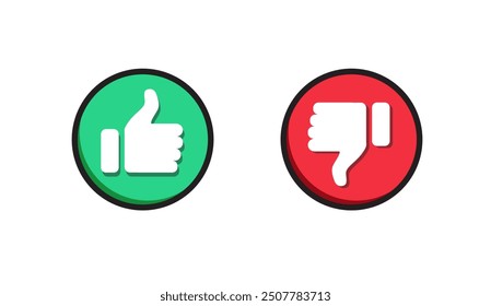 thumbs up icon. Do's and Don'ts icon. Pros and cons Checklist. Like, dislike icon. vector illustration