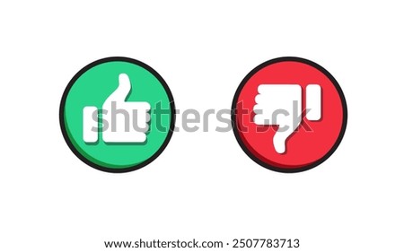 thumbs up icon. Do's and Don'ts icon. Pros and cons Checklist. Like, dislike icon. vector illustration